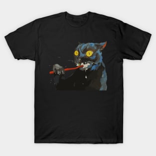 Kitty Says: Brush Your Teeth!! T-Shirt